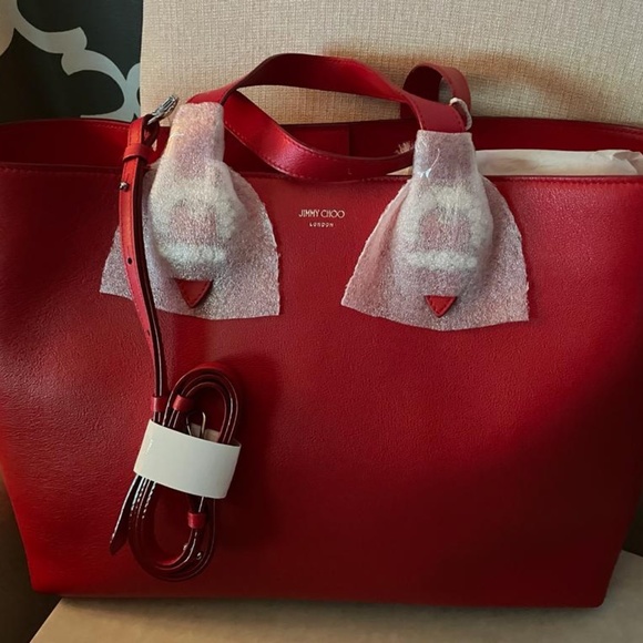 Jimmy Choo Royal Red Tote - Picture 3 of 5